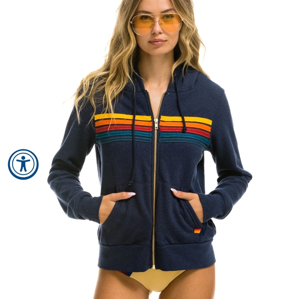 NWT Aviator Nation 5 stripe hoodie